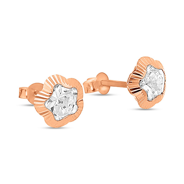 Детские золотые серьги «Звездочки» с фианитами (арт. 102321) – изображение 1