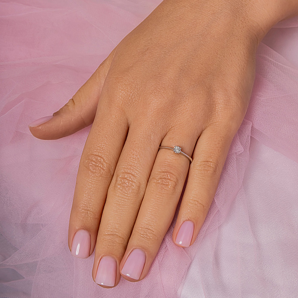 Каблучка золота з діамантом (арт. К341122005б) – зображення 3