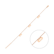Фото Золотой браслет Монеты на ногу (арт. 324201/6н)