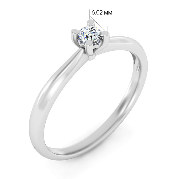 Золота каблучка з діамантом (арт. К011158010б) – зображення 2