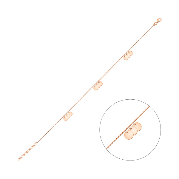 Золотий браслет Монети на ногу (арт. 324201/6н) – зображення 1
