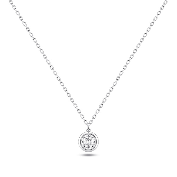 Серебряное колье с подвеской с фианитом (арт. 7507/792/2) – изображение 1