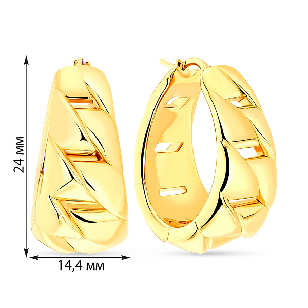 Серьги Francelli из желтого золота (арт. е108245/25ж) – изображение 2