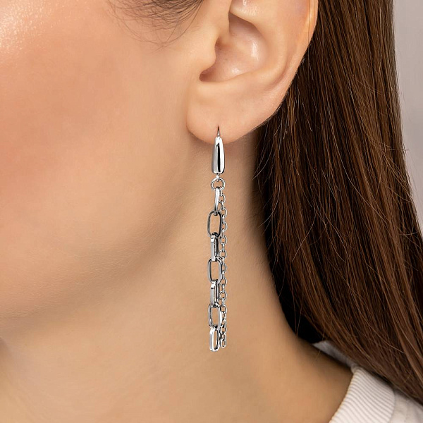 Сережки з білого золота Ланки (арт. 1091578б) – зображення 3