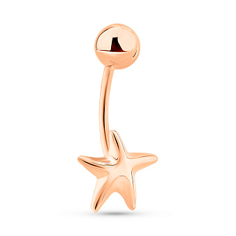 Золотой пирсинг в пупок (арт. 360243)