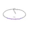 Срібний браслет з фіолетовими альпінітами (арт. 7509/4220аф) – зображення 2