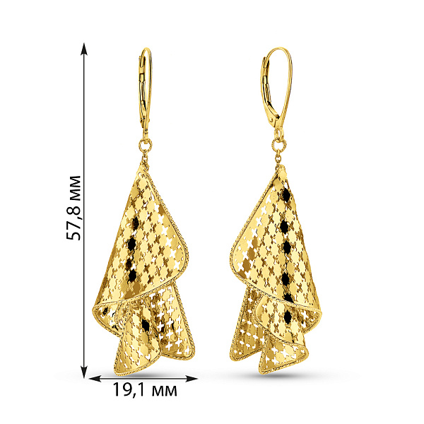 Серьги Francelli из желтого золота (арт. 1091654ж) – изображение 5