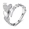 Серебряное незамкнутое кольцо Сердце (арт. 7501/8134) – изображение 2
