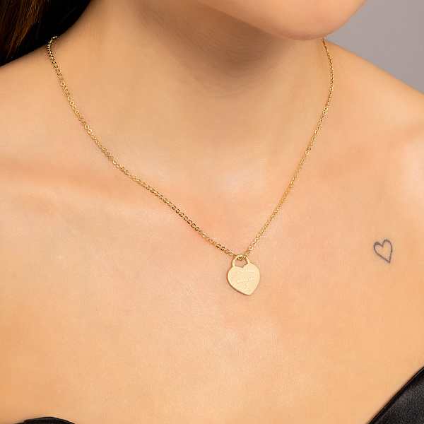 Кольє Серце з жовтого золота (арт. 351512ж) – зображення 3