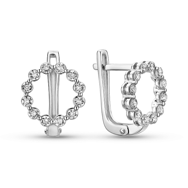 Золоті сережки з діамантами (арт. С011538040б) – зображення 1