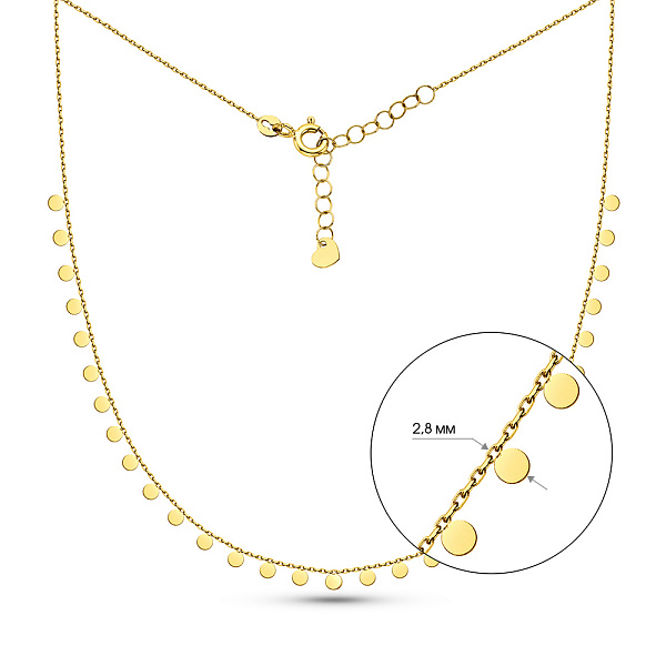 Колье из желтого золота Монеты (арт. 352556ж) – изображение 2