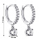 Серебряные серьги-кольца с фианитами (арт. 7502/9051/10) – изображение 2