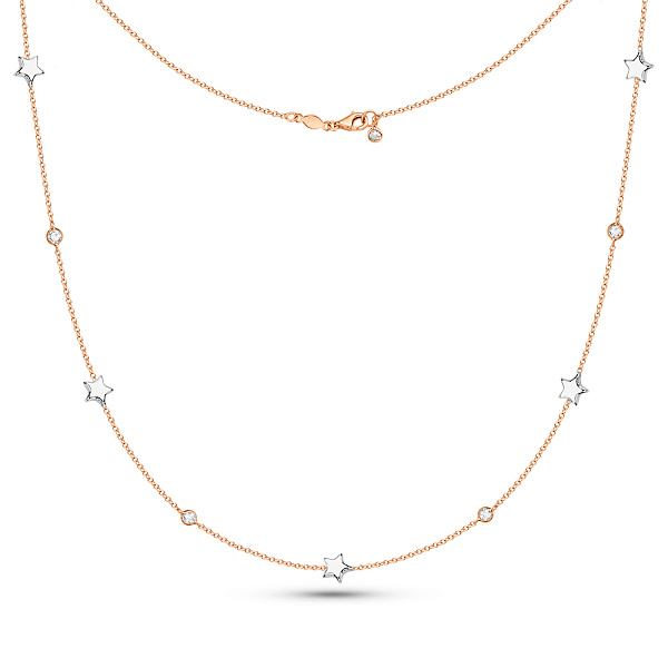 Колье из красного и белого золота (арт. 352655кб) – изображение 2