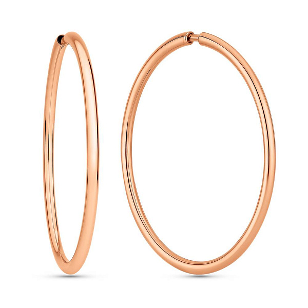 Сережки-кільця з червоного золота (арт. 122200/25) – зображення 1