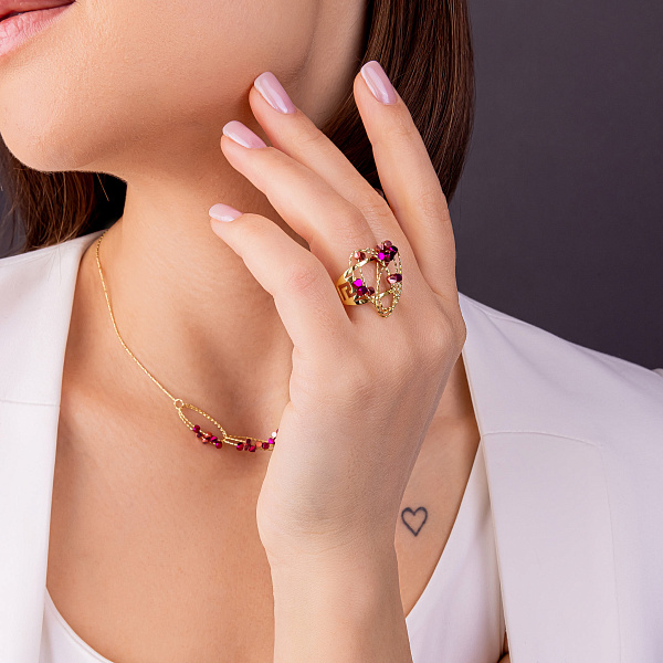 Золотое кольцо Francelli (арт. 156125жмлнр) – изображение 3