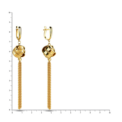 Золотые серьги Francelli с подвесками (арт. 105913ж)
