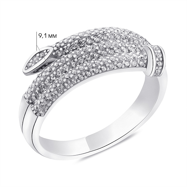 Серебряное кольцо с фианитами (арт. 7501/6034) – изображение 2