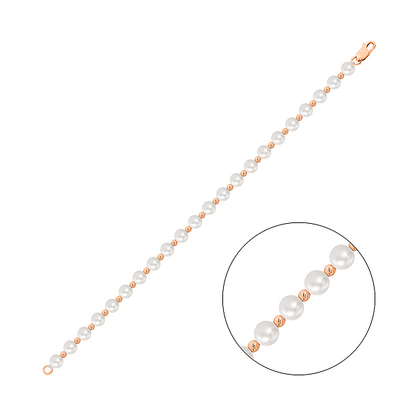 Золотой браслет с жемчугом (арт. 341402) – изображение 1