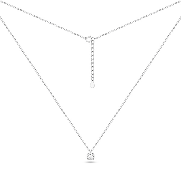 Серебряное колье с фианитом (арт. 7507/2595) – изображение 1