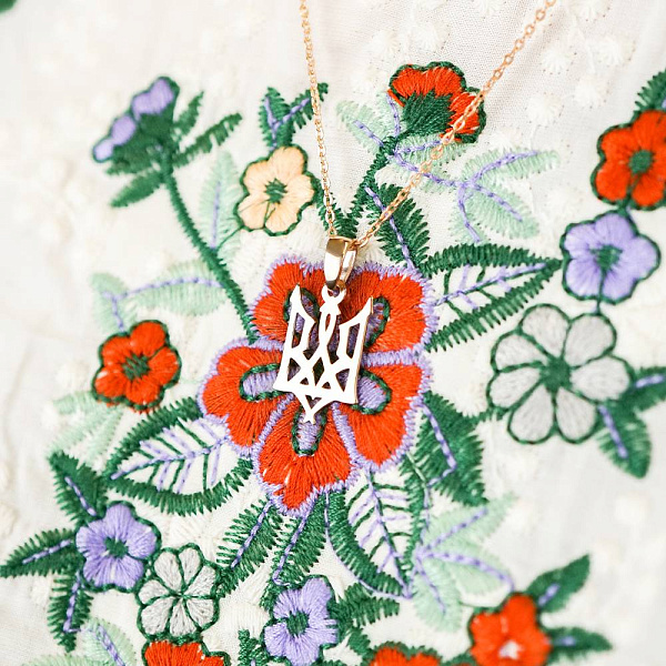 Золотой подвес Герб Украины-Трезубец (арт. 440747) – изображение 2