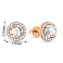 Золоті сережки пусети з фіанітами (арт. 110254) – зображення 3