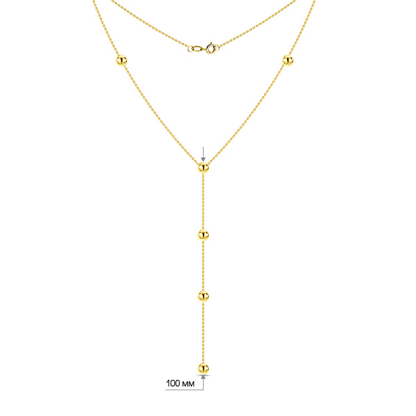 Колье-галстук из желтого золота (арт. 360276ж) – изображение 3