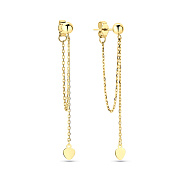 Серьги Fly из желтого золота с цепочкой (арт. 109786ж)