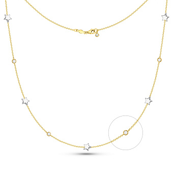 Колье из желтого и белого золота (арт. 352655жб)