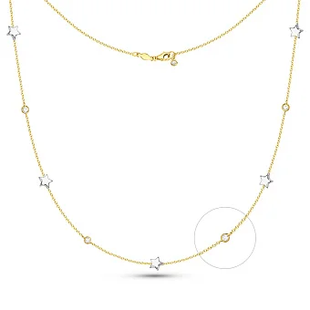 Кольє з жовтого і білого золота (арт. 352655жб)