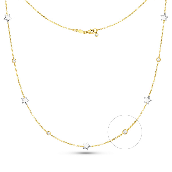 Кольє з жовтого і білого золота (арт. 352655жб) – зображення 1