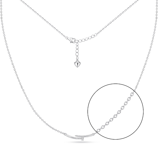 Серебряное колье с подвеской гвоздь с фианитами (арт. 7507/2628) – изображение 2