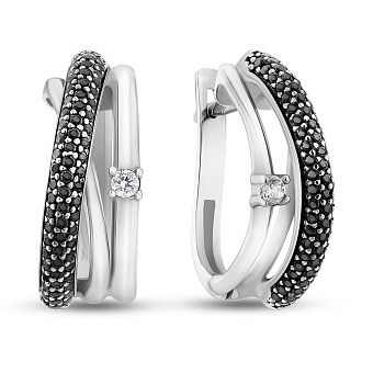 Фото Золоті сережки з фіанітами (арт. 101418б)