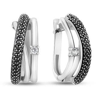 Золоті сережки з фіанітами (арт. 101418б)