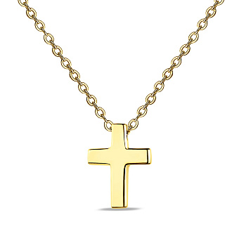 Фото Колье серебряное Крестик с желтым родированием (арт. 7507/1750ж)