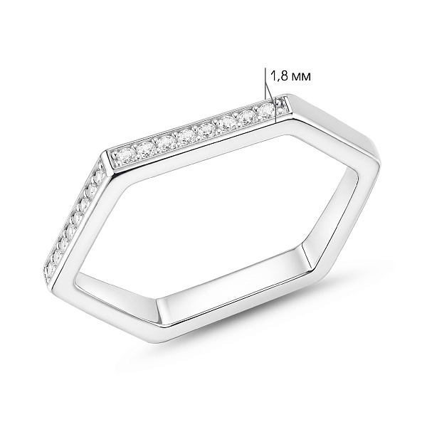 Серебряное кольцо с фианитами (арт. 7501/8704) – изображение 2
