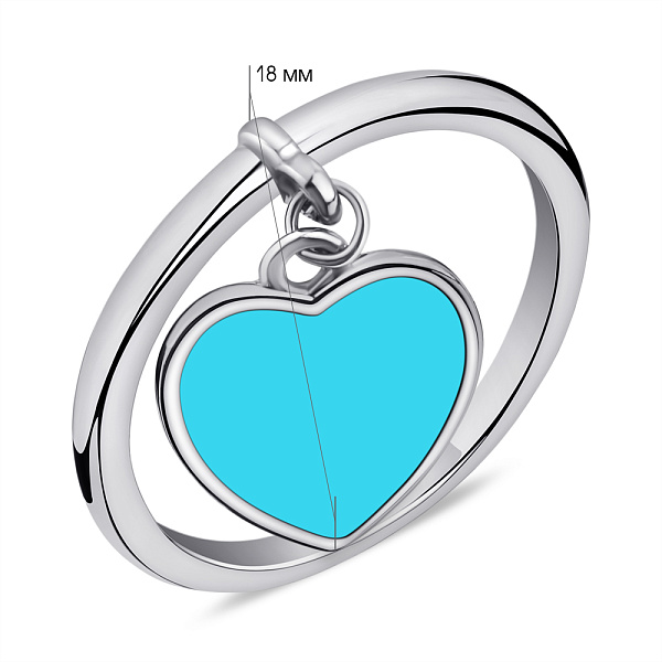 Срібна каблучка з емаллю (арт. 7501/КК2З/1037-16,5) – зображення 2