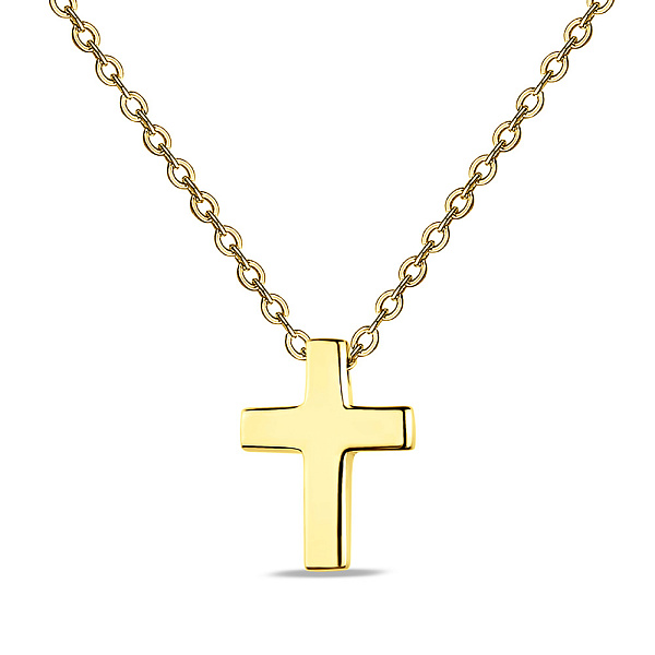 Кольє срібне Хрестик з жовтим родіюванням (арт. 7507/1750ж) – зображення 1