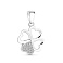Серебряный кулон цветок с фианитами (арт. 7503/4900) – изображение 1