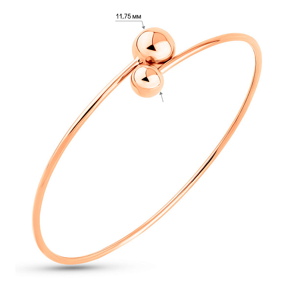 Жесткий браслет из красного золота (арт. 326554) – изображение 4