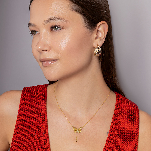 Золотые серьги Francelli (арт. 111405жб) – изображение 4