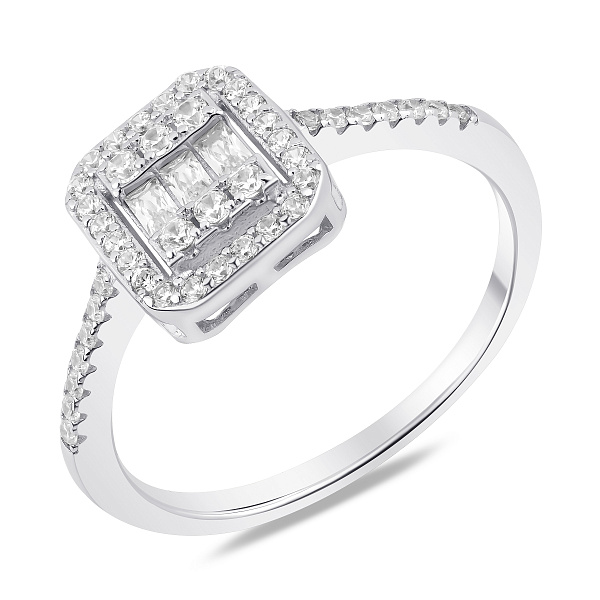 Серебряное кольцо с фианитами (арт. 7501/8638) – изображение 1