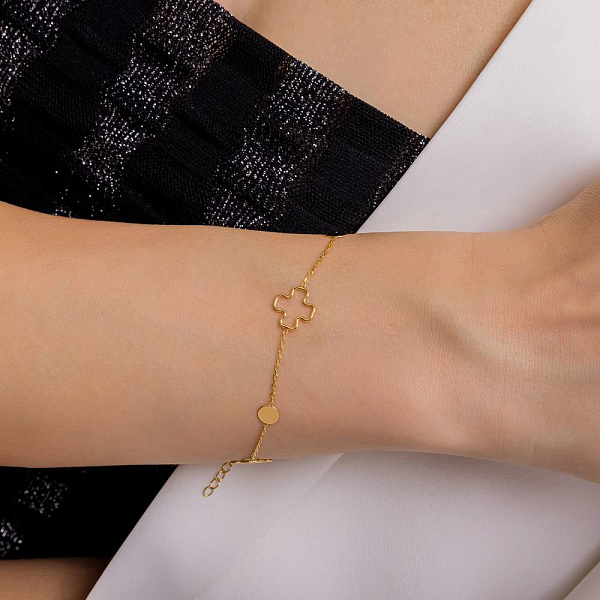 Золотой браслет без камней (арт. 326705ж) – изображение 3