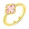 Золота каблучка з рожевим фіанітом (арт. 156617жр) – зображення 1