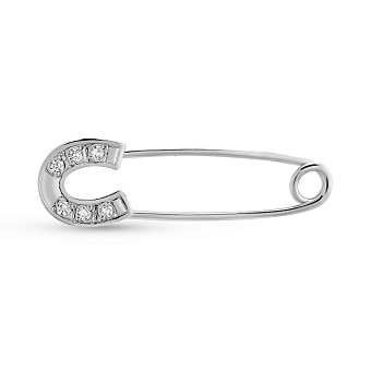 Серебряная булавка с фианитами (арт. 7511/7119-р)