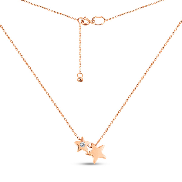 Золотое колье с фианитом (арт. 361267) – изображение 2