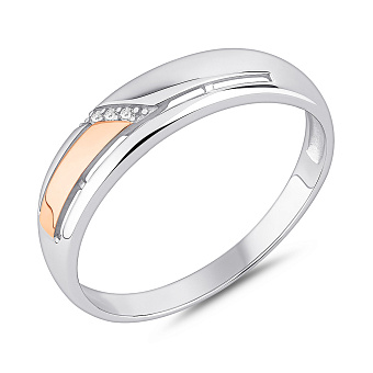 Фото Срібна каблучка з фіанітами (арт. 7201/1672К)