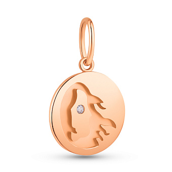 Золотий підвіс Діва (арт. 424739дв)