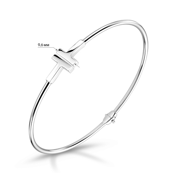 Жорсткий браслет з білого золота (арт. 323481б) – зображення 2