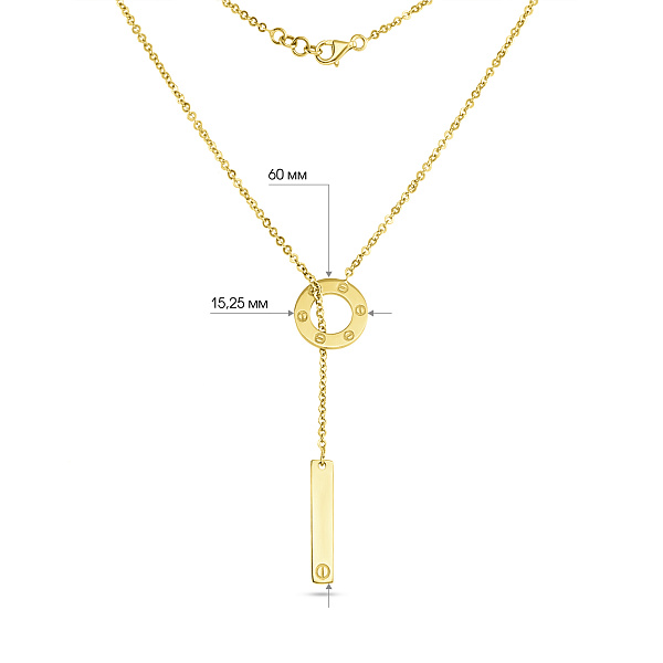 Колье из желтого золота (арт. 351458ж) – изображение 4