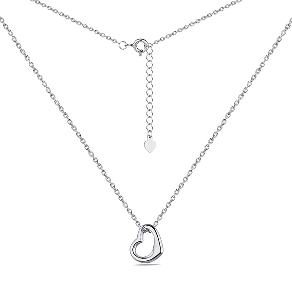Серебряное колье "Сердечко" без камней (арт. 7507/499) – изображение 2